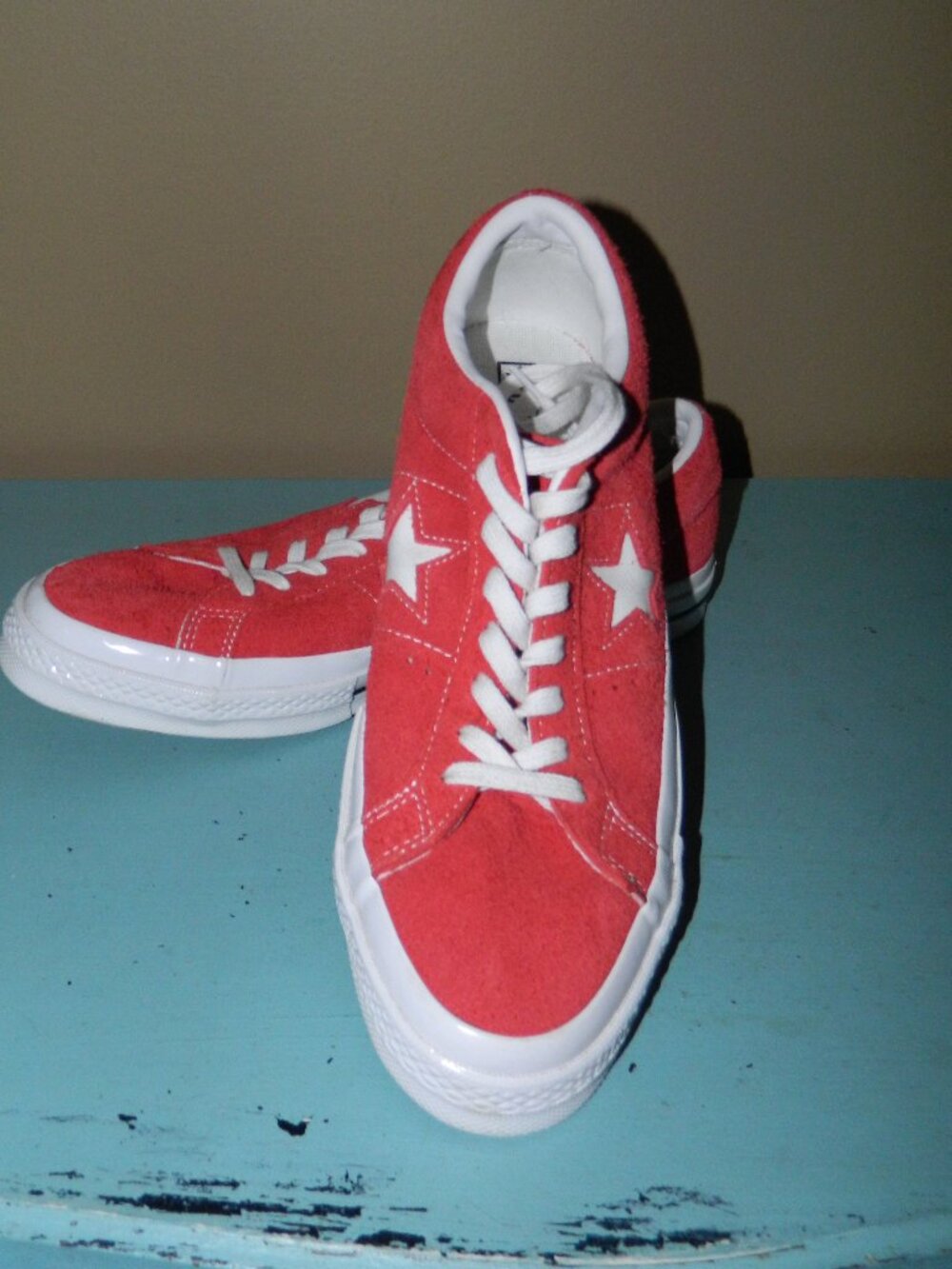 Converse All Star Chuck Taylor Red Suede Shoes Size M 9.5 W 11.5